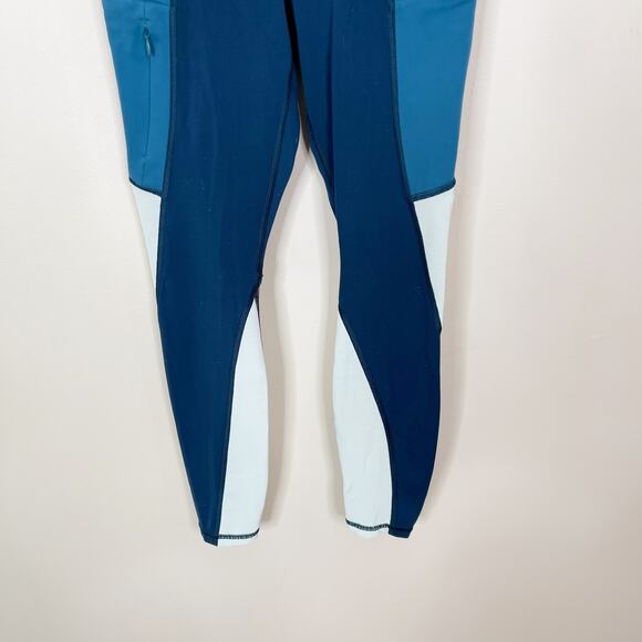 Athleta Up For Anything 7/8 Colorblock Leggings Blue Teal Mint XSmall XS Active - Picture 4 of 11